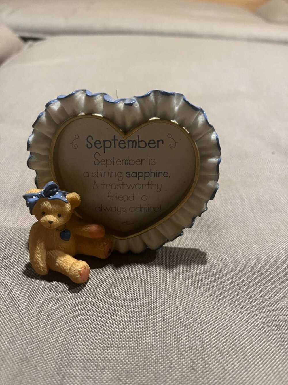 CHERISHED TEDDIES BIRTHSTONE PICTURE FRAME SEPTEMBER